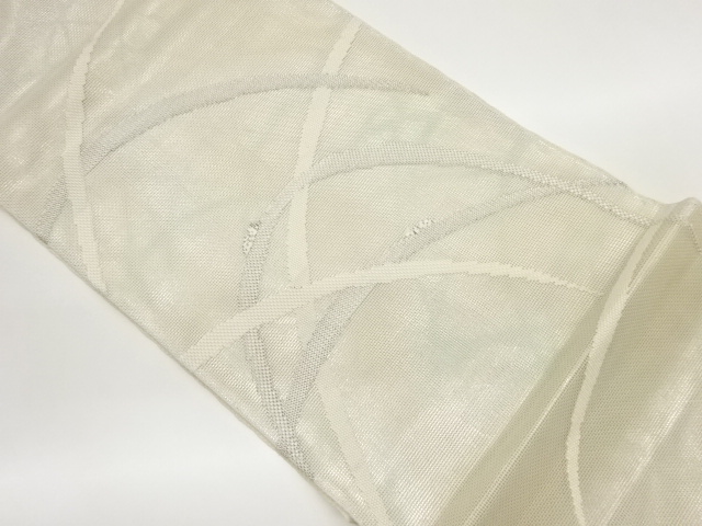 紗 芝模様織出し袋帯